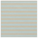 [ Thumbnail: Tan & Light Blue Colored Pattern of Stripes Fabric ]
