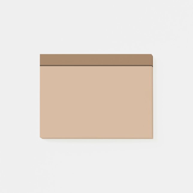 Tan Light Brown Color Minimalist Post-It Notes (Front)