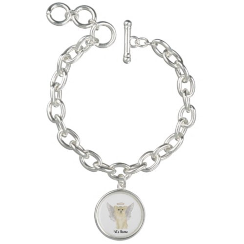 Tan Long Haired Chihuahua Sympathy Memorial  Bracelet