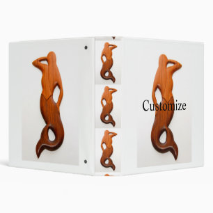 tan lookout mermaid 3 ring binder