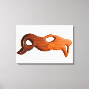 tan lookout mermaid canvas print