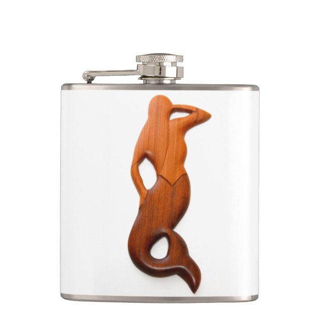 tan lookout mermaid flask (Front)