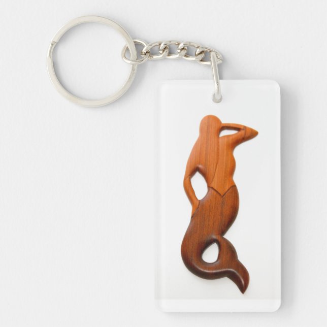 tan lookout mermaid keychain (Front)