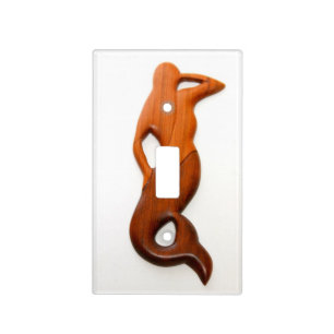tan lookout mermaid light switch cover