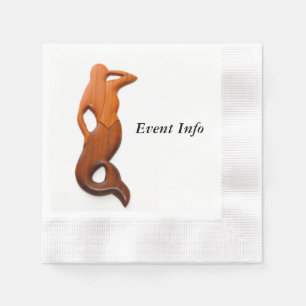 tan lookout mermaid paper napkins