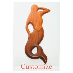Tan lookout mermaid Thunder_Cove Metal Print