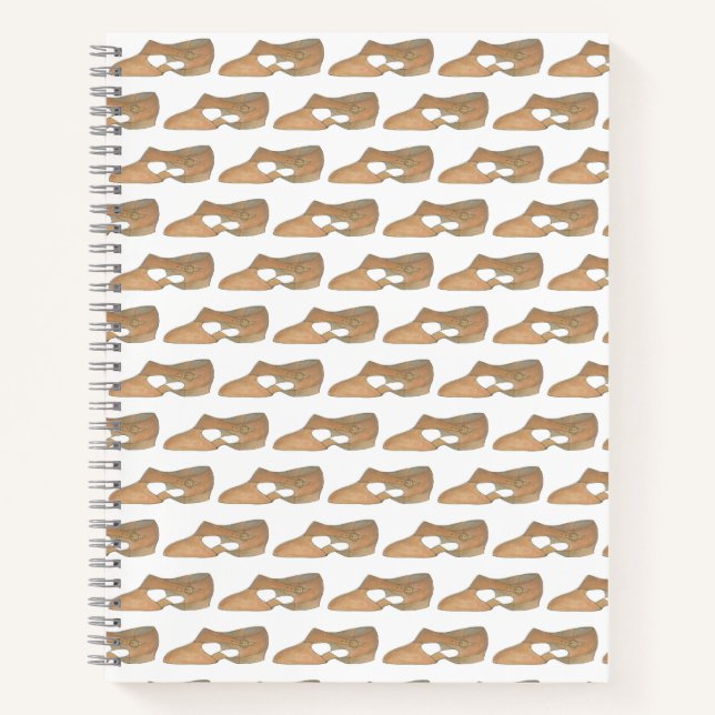 Tan Lyrical Dance Shoe Personalized Teacher Gift Notebook (Front)