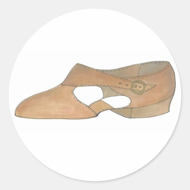 Tan Lyrical Modern Dance Dancer Shoe Shoes Sticker (Front)