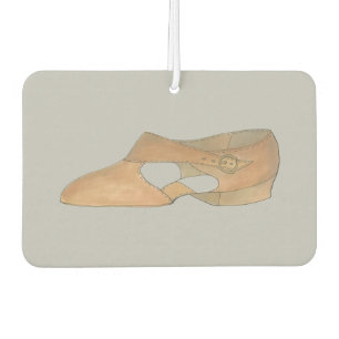 Tan Lyrical Shoe Dance Teacher Personalized Gift Car Air Freshener