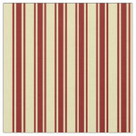 [ Thumbnail: Tan & Maroon Colored Lined/Striped Pattern Fabric ]