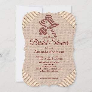 Tan - Marsala Wine & Textured of Pink Invitation