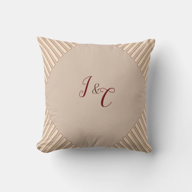 Tan - Marsala Wine &  twist of Hues of Pink Pillow (Front)