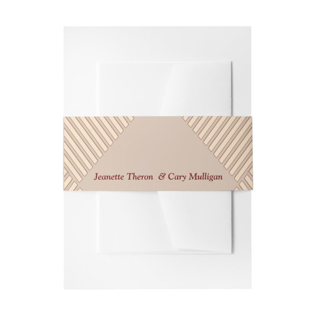Tan -Marsala Wine & twist of Pink Belly Band (Front Example)