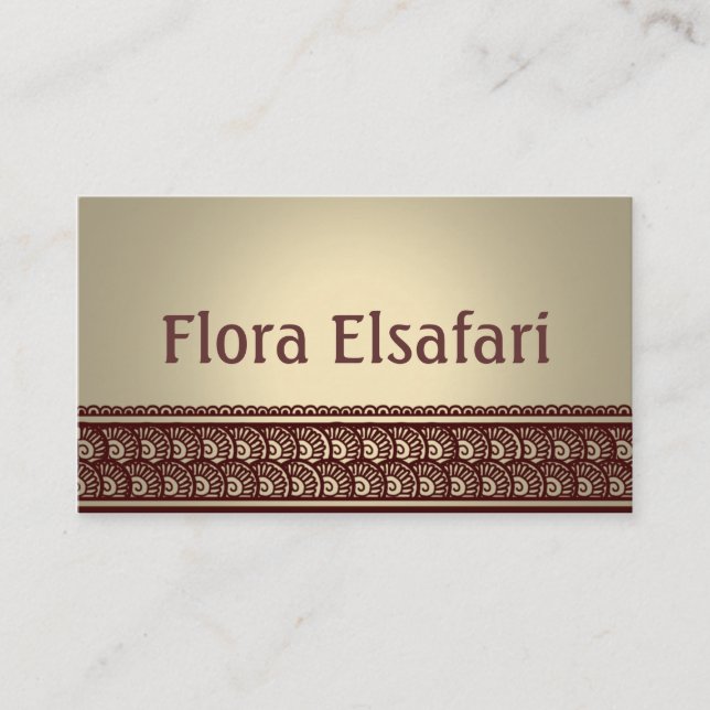 Tan Mehindi Business Card (Front)
