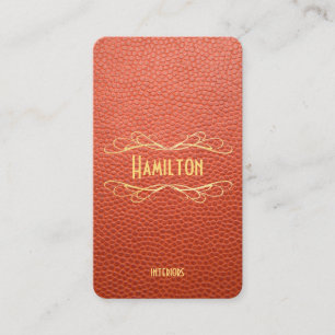 Tan Mock Leather Instagram Style Business Card