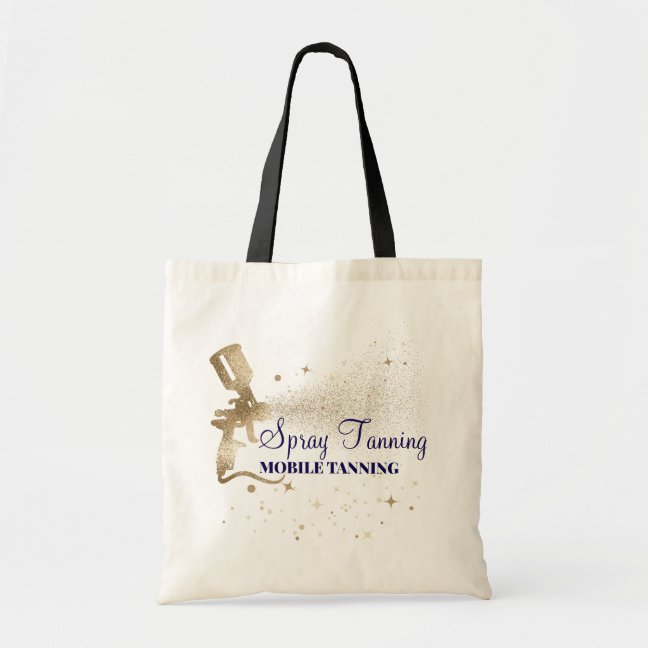 Tan Paint Spray Tanning navy gold Tote Bag