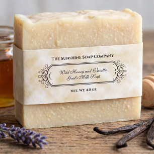 Tan Parchment Paper Style Soap Belly Band