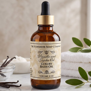 Tan parchment paper style soap cosmetic label