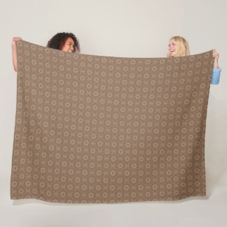 Tan Pattern Fleece Blanket