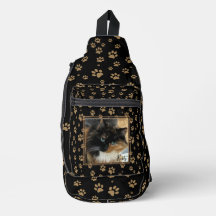 Tan Paws Custom Photo Personalize Sling Bag