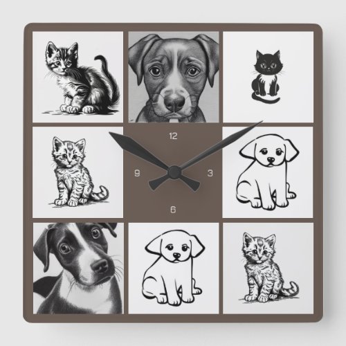Tan Picture Clock _ Personalized