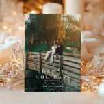 Tan Plaid Pattern Photo Holiday Card<br><div class="desc">Tan tartan plaid pattern,  photo holiday card. Template text lines for your holiday greeting,  name and year.</div>