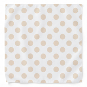 Tan polka dots bandana