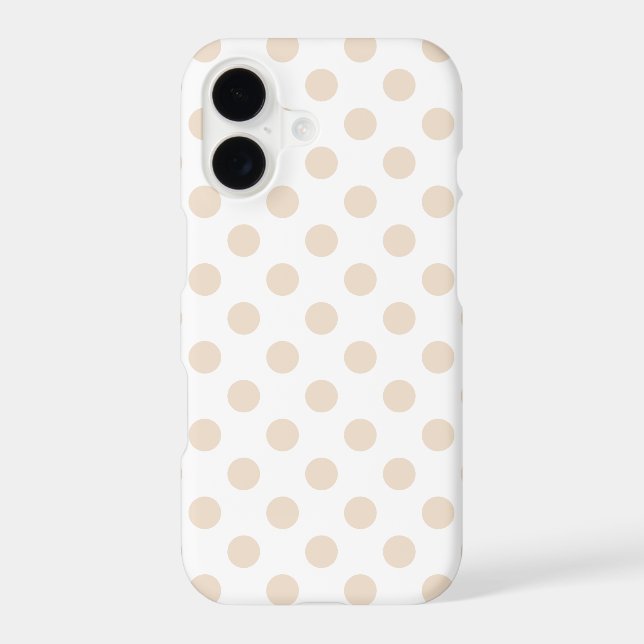 Tan polka dots Case-Mate iPhone case (Back)