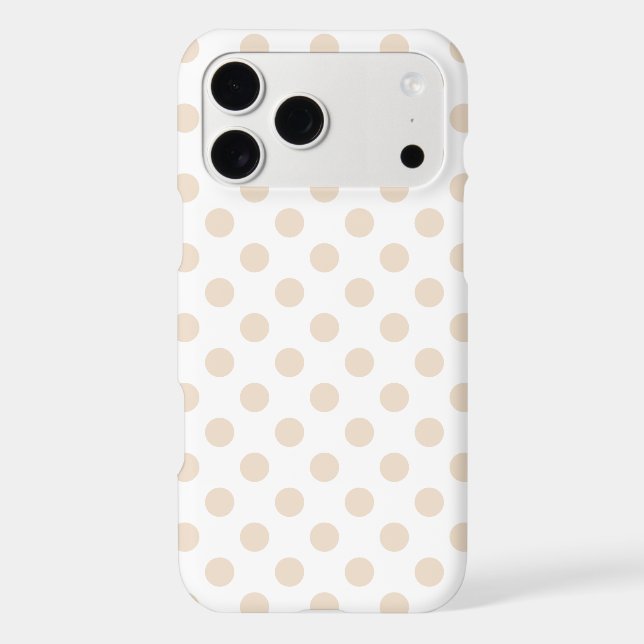Tan polka dots Case-Mate iPhone case (Back)