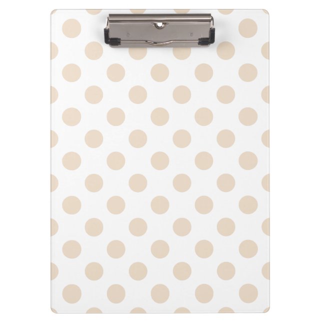 Tan polka dots clipboard (Front)