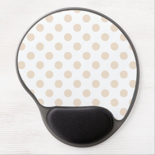 Tan polka dots gel mouse pad