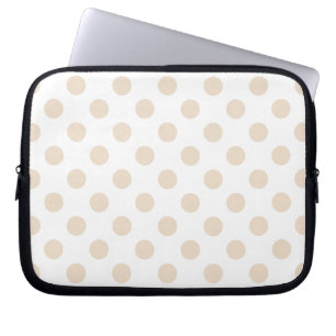 Tan polka dots laptop sleeve