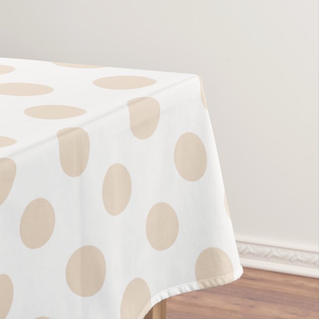 Tan polka dots tablecloth (In Situ)