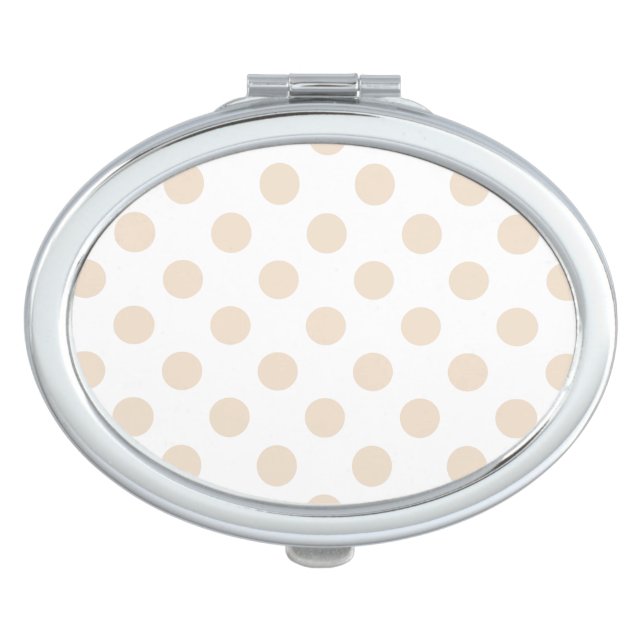 Tan polka dots vanity mirror (Front)