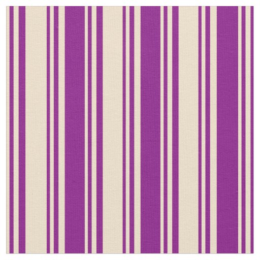 Tan & Purple Colored Lines Pattern Fabric