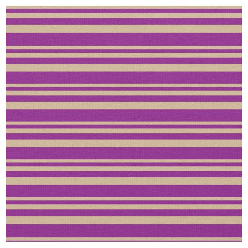 Tan & Purple Colored Stripes Fabric