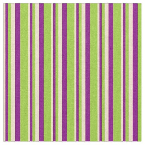 Tan, Purple & Green Stripes/Lines Pattern Fabric