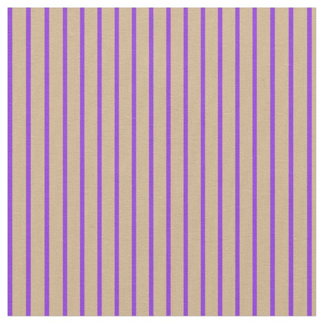 Tan & Purple Pattern Fabric (Close Up)