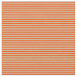 [ Thumbnail: Tan & Red Lines Pattern Fabric ]