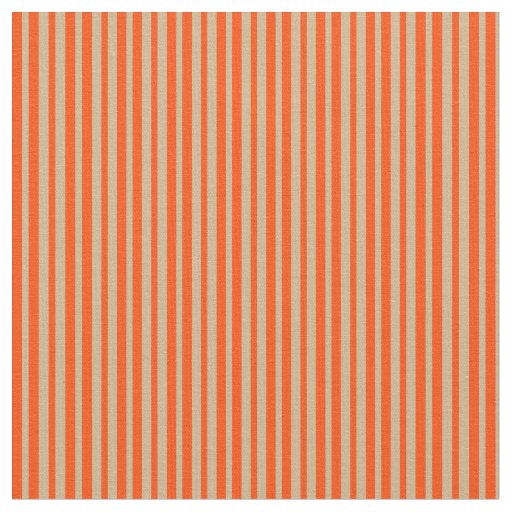 Tan & Red Striped Pattern Fabric