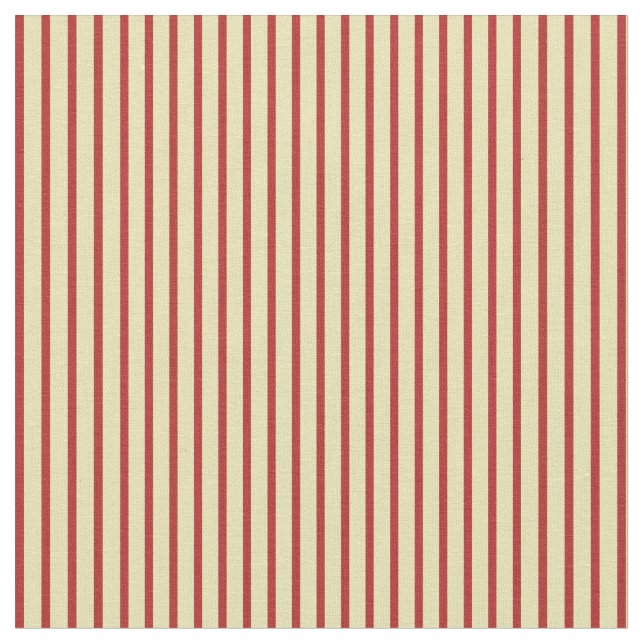 Tan & Red Stripes Pattern Fabric (Close Up)