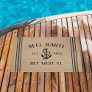 Tan | Rustic Anchor Personalized Boat Name Doormat