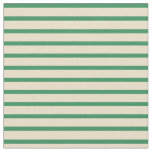 [ Thumbnail: Tan & Sea Green Colored Stripes Pattern Fabric ]