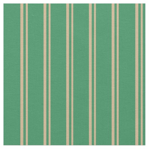 Tan & Sea Green Pattern Fabric