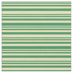 [ Thumbnail: Tan & Sea Green Pattern Fabric ]