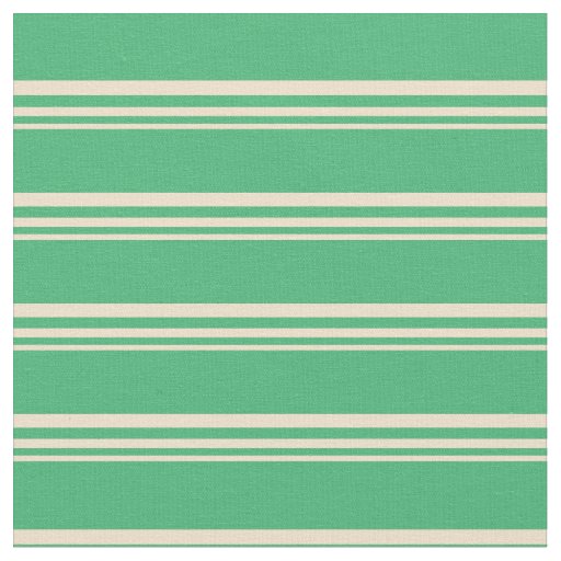 Tan & Sea Green Stripes/Lines Pattern Fabric