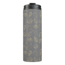Tan Shells on Grey