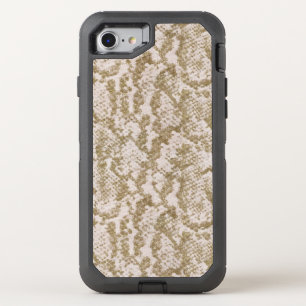 Tan Snake Skin OtterBox Defender iPhone SE/8/7 Case