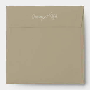 Tan Solid Stationery Colored Envelope