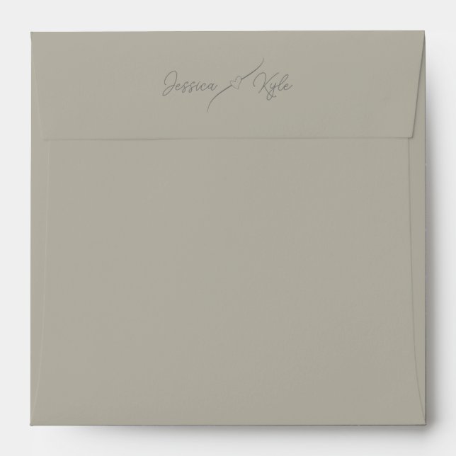 Tan Solid Stationery Colored Envelope (Back (Top Flap))
